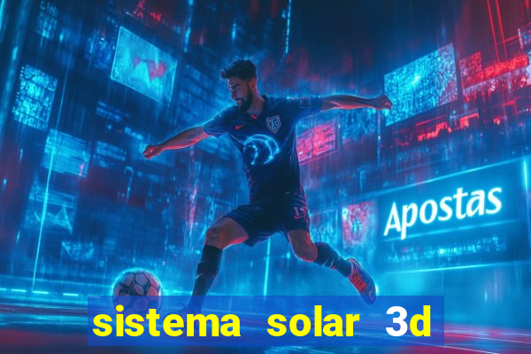 sistema solar 3d em movimento